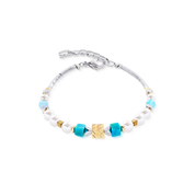 Bracciale Modern Elegance Spikes oro-turchese