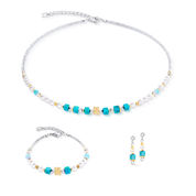 Bracciale Modern Elegance Spikes oro-turchese