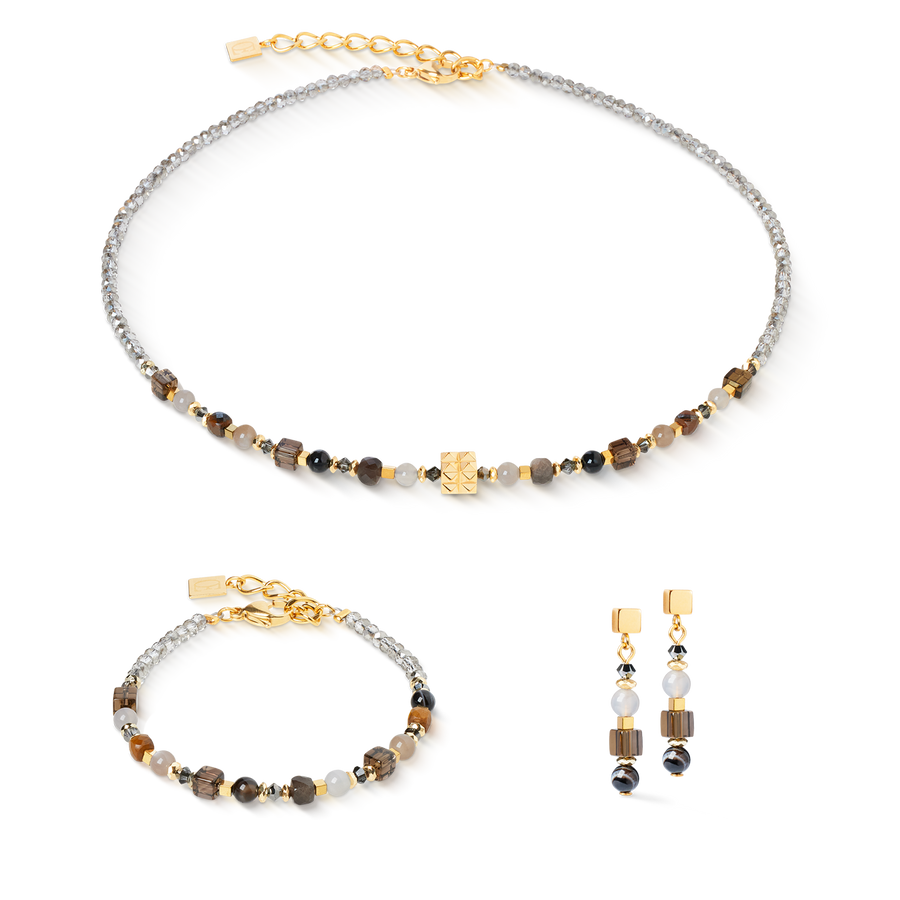 Collana Shape Mix Spikes Smoky Glow
