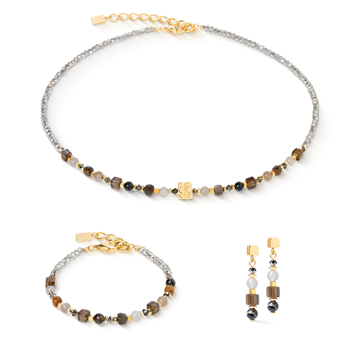 Orecchini Shape Mix Spikes Smoky Glow