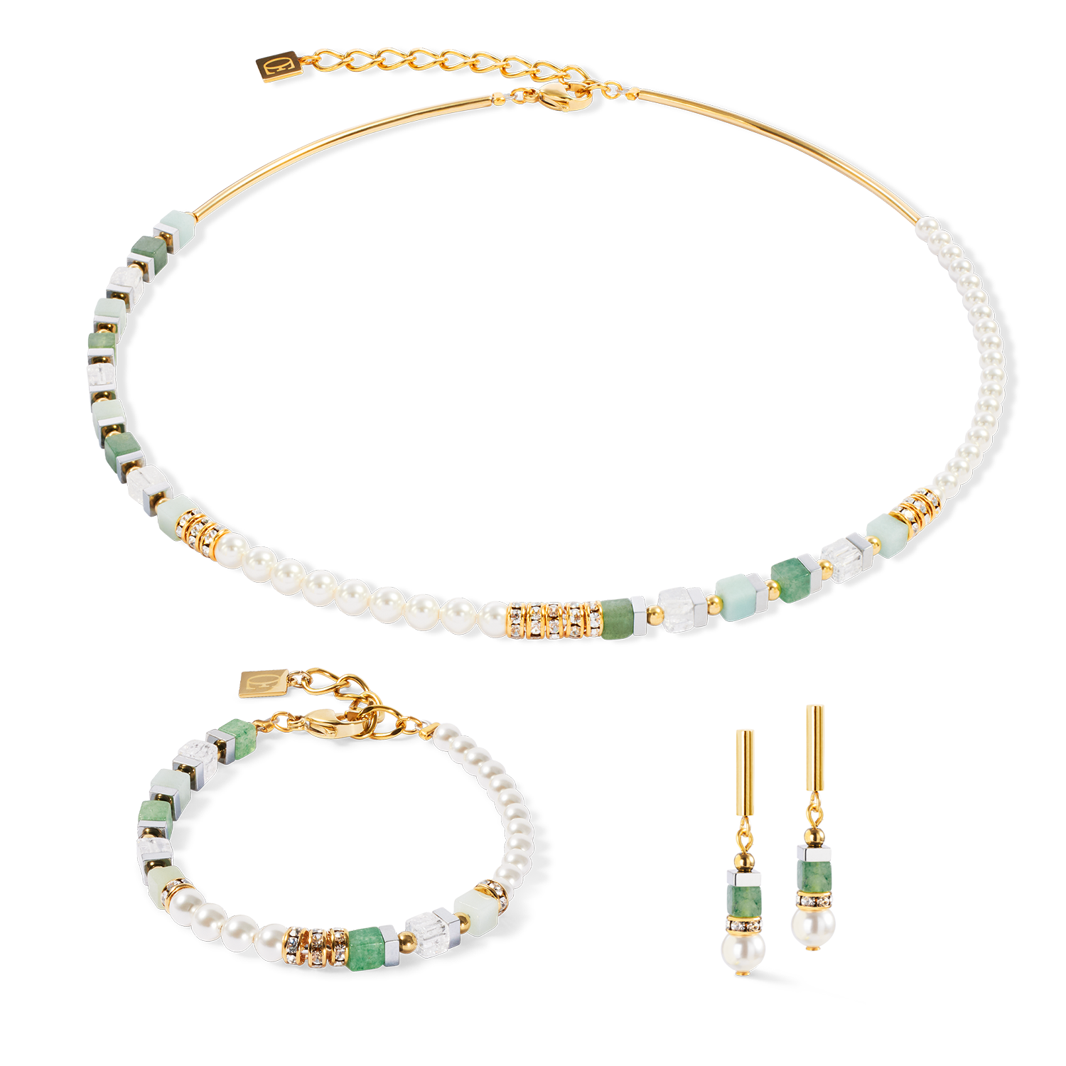 Collana Precious Fusion Offset oro-verde