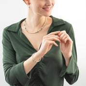 Collana Precious Fusion Offset oro-verde