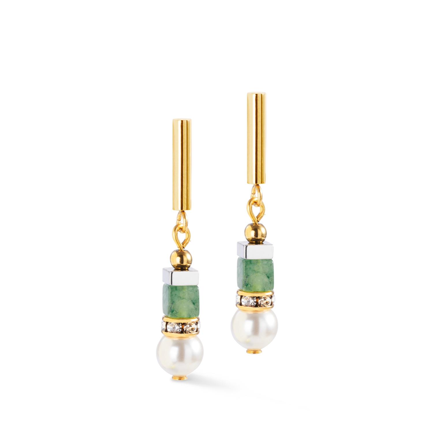 Orecchini Precious Fusion Offset oro-verde