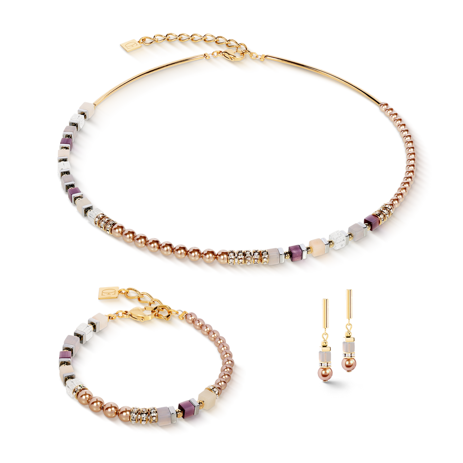 Orecchini Precious Fusion Offset champagne-blush