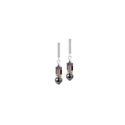 Orecchini Precious Fusion Offset grigio-argento
