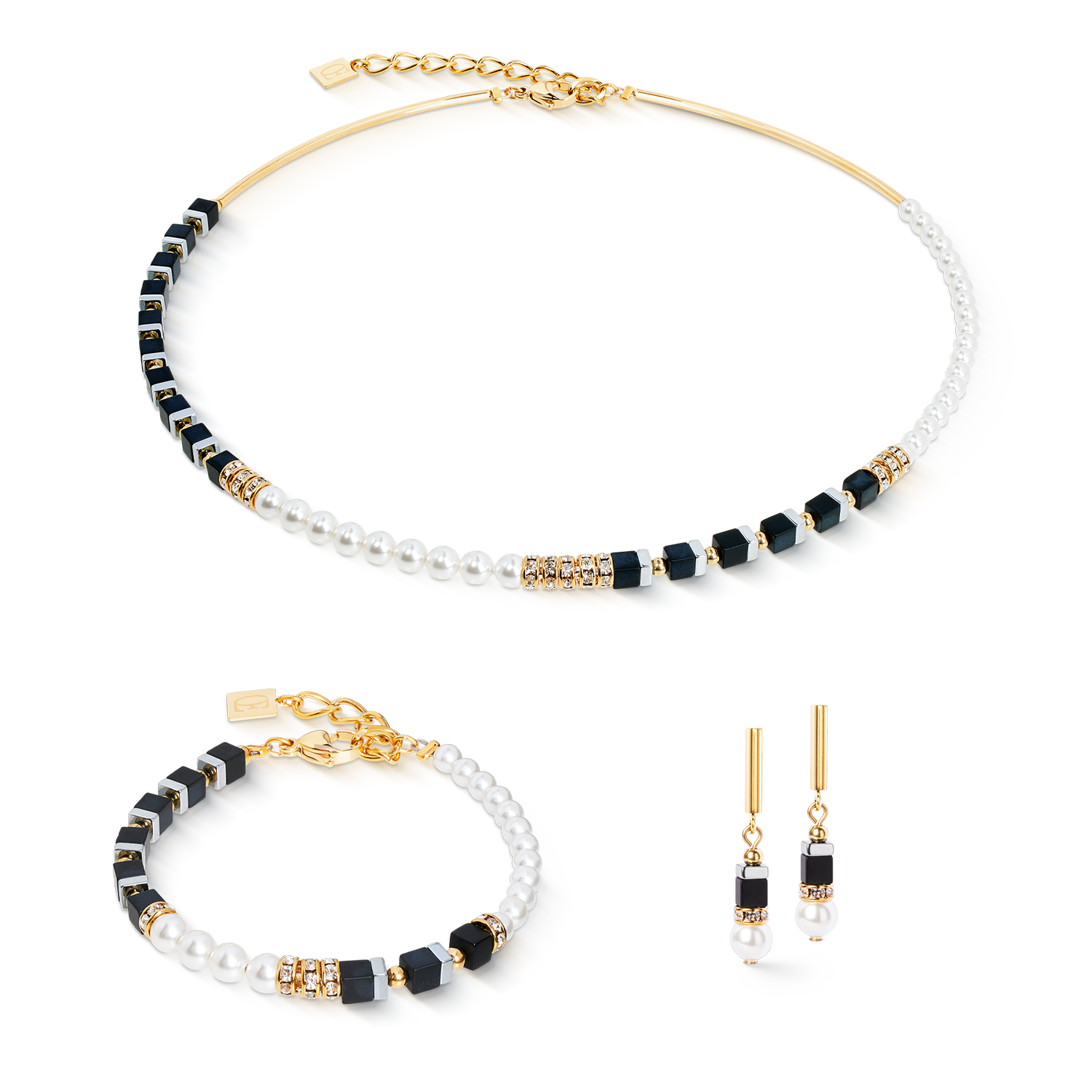 Orecchini Precious Fusion Offset black-pearl