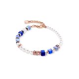 Bracciale Precious Fusion Offset oro rosa-blu