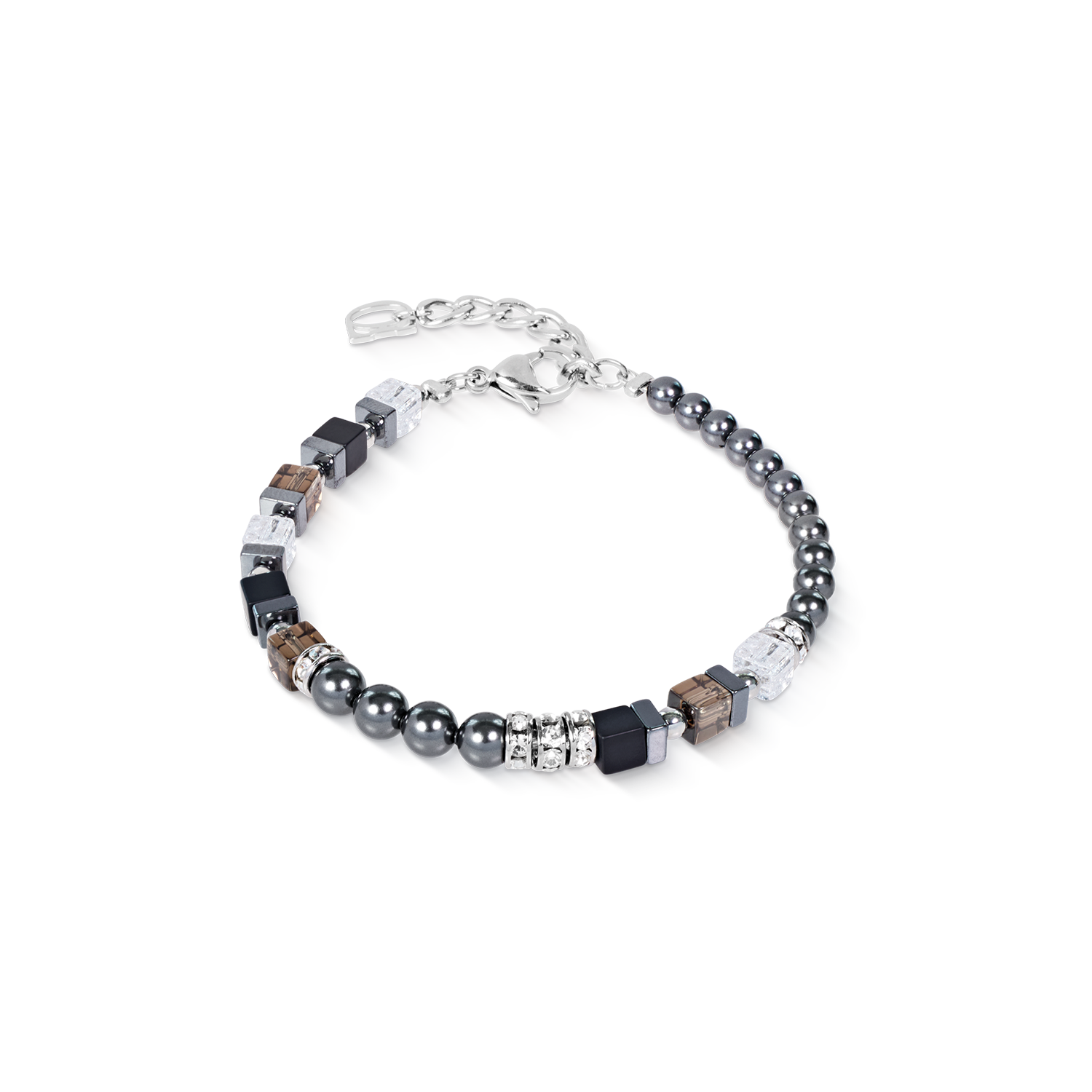 Bracciale Precious Fusion Offset grigio-argento