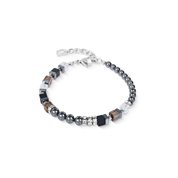 Bracciale Precious Fusion Offset grigio-argento
