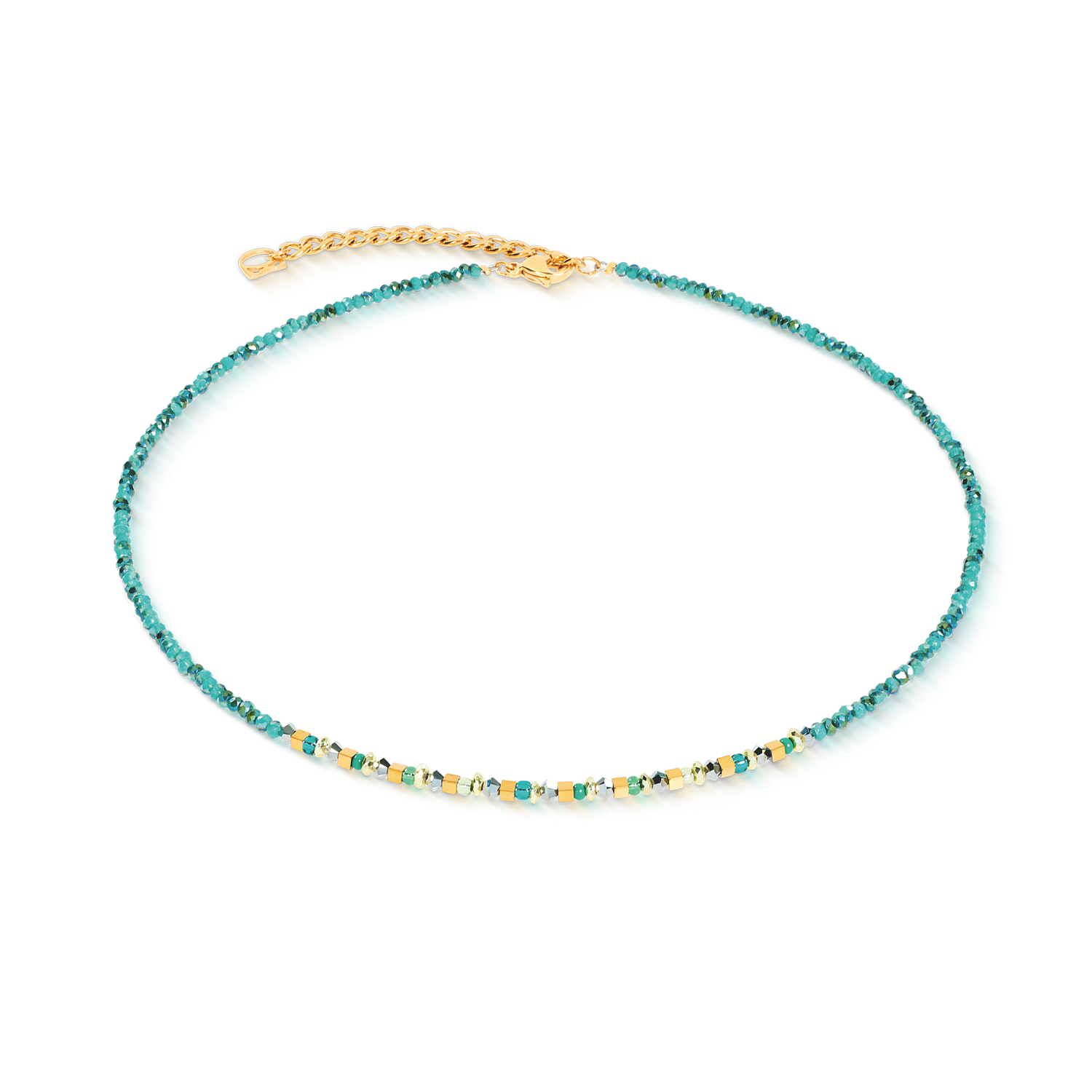 Collana Golden Whisper verde-oro