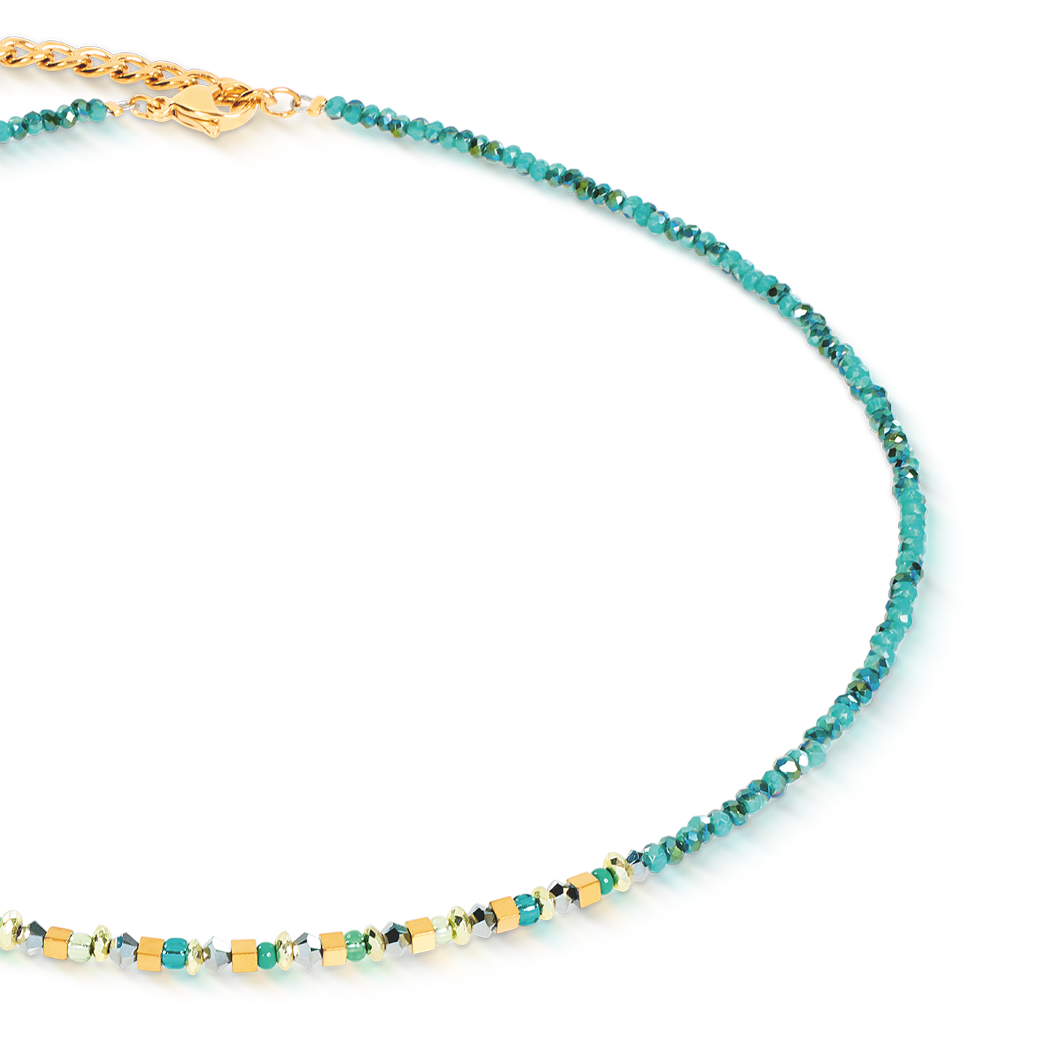 Collana Golden Whisper verde-oro