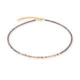 Collana Golden Whisper marrone-rosso