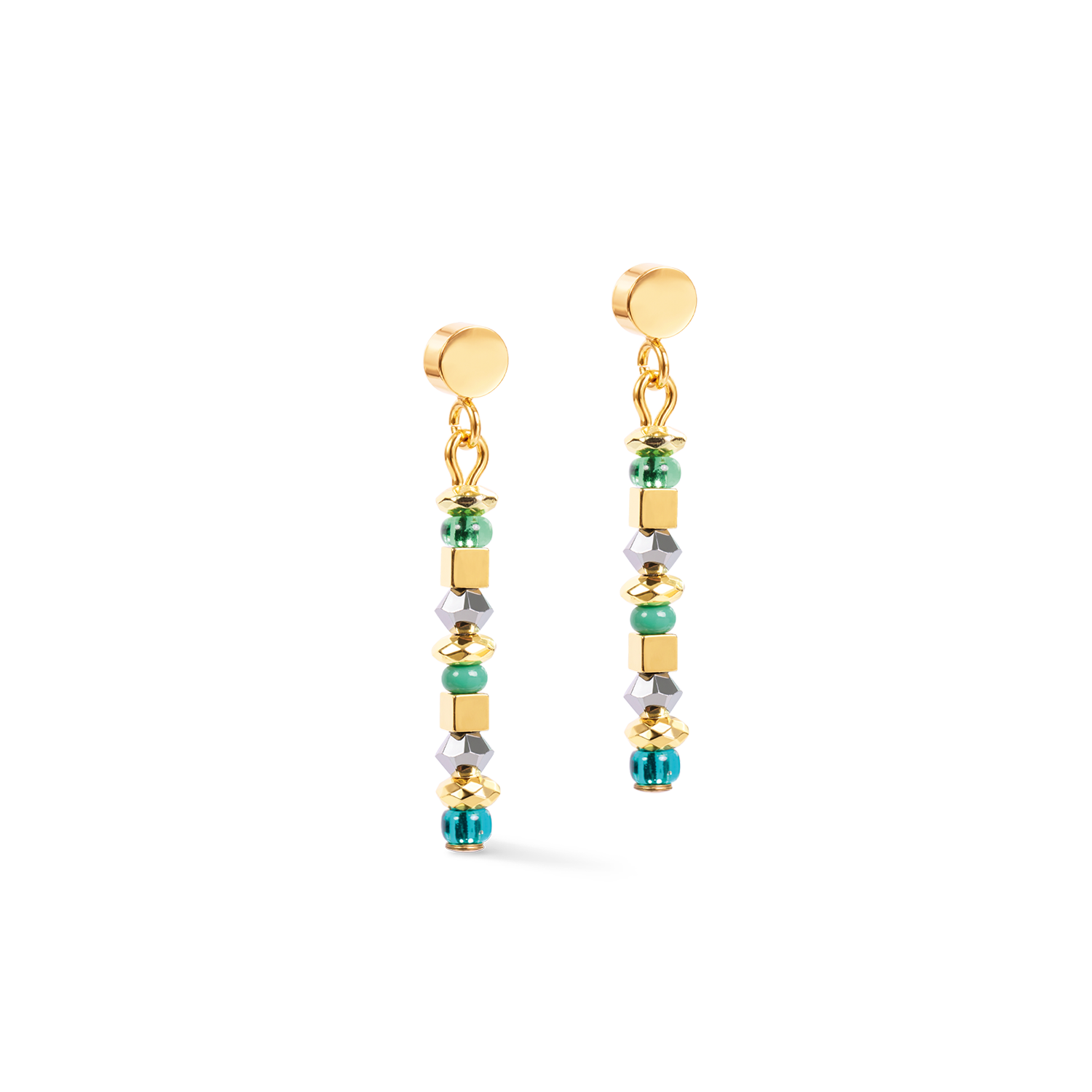 Orecchini Golden Whisper verde-oro