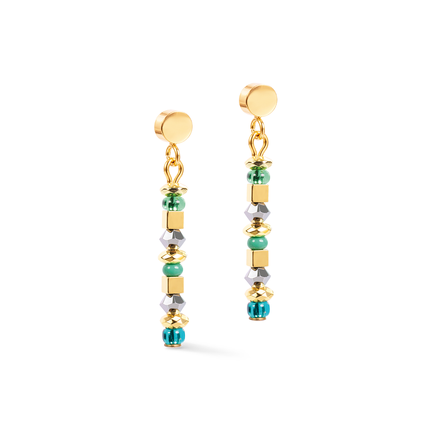 Orecchini Golden Whisper verde-oro