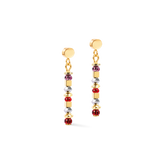 Orecchini Golden Whisper marrone-rosso