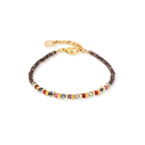 Bracciale Golden Whisper marrone-rosso