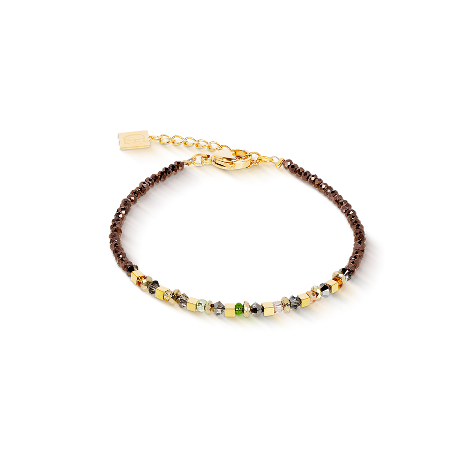 Bracciale golden Whisper marrone-oliva