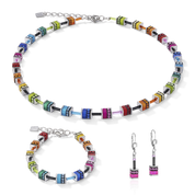 Orecchini GeoCUBE® classic  Polaris & Strass multicolor