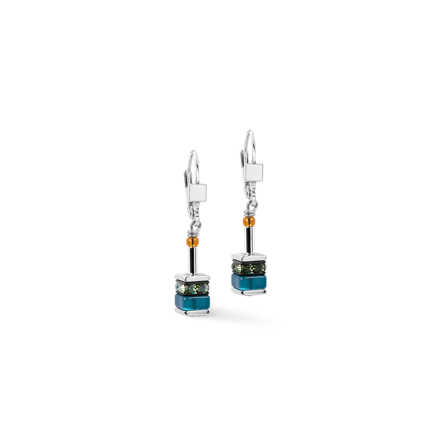 Orecchini GeoCUBE® classic Polaris & Strass multicolore Winter