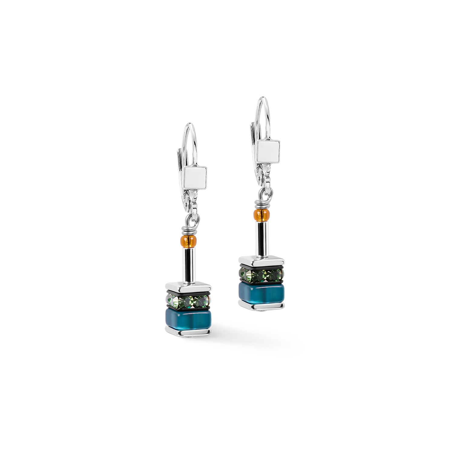 Orecchini GeoCUBE® classic Polaris & Strass multicolore Winter