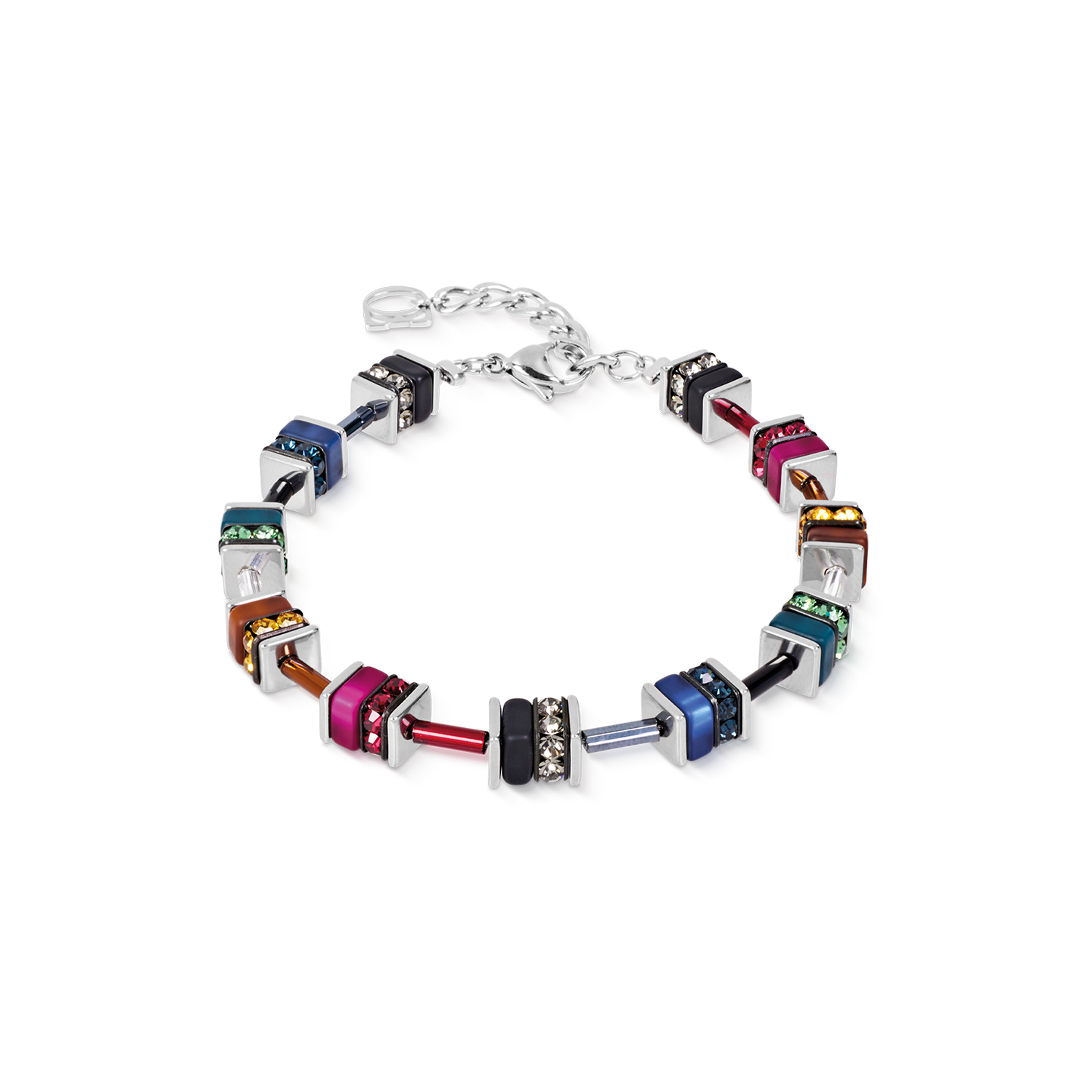 Bracciale GeoCUBE® classic Polaris & Strass multicolore Winter