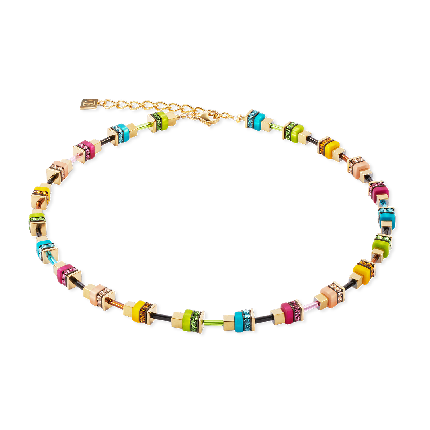 Collana Boho Sunset Cube rainbow
