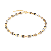 Collana Urban Nature Cube beige-oro