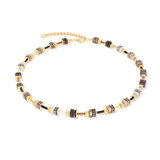 Collana Urban Nature Cube beige-oro