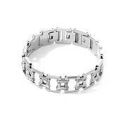 Bracciale gioiello in acciaio inox argento