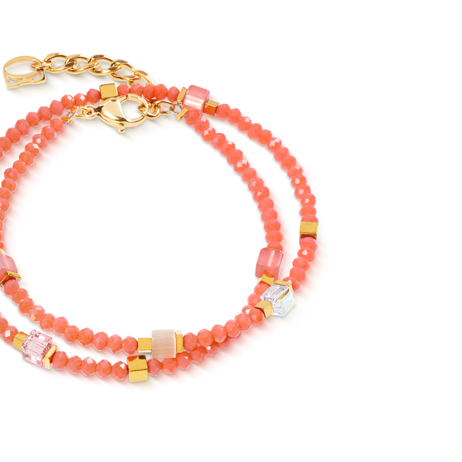 Joyful Colours Flex Bracciale oro-arancione