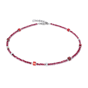 Joyful Colours Flex Bracciale argento-rosso