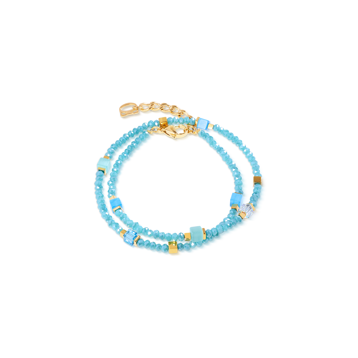 Joyful Colours Flex Bracciale oro-turchese