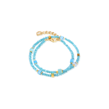 Joyful Colours Flex Bracciale oro-turchese