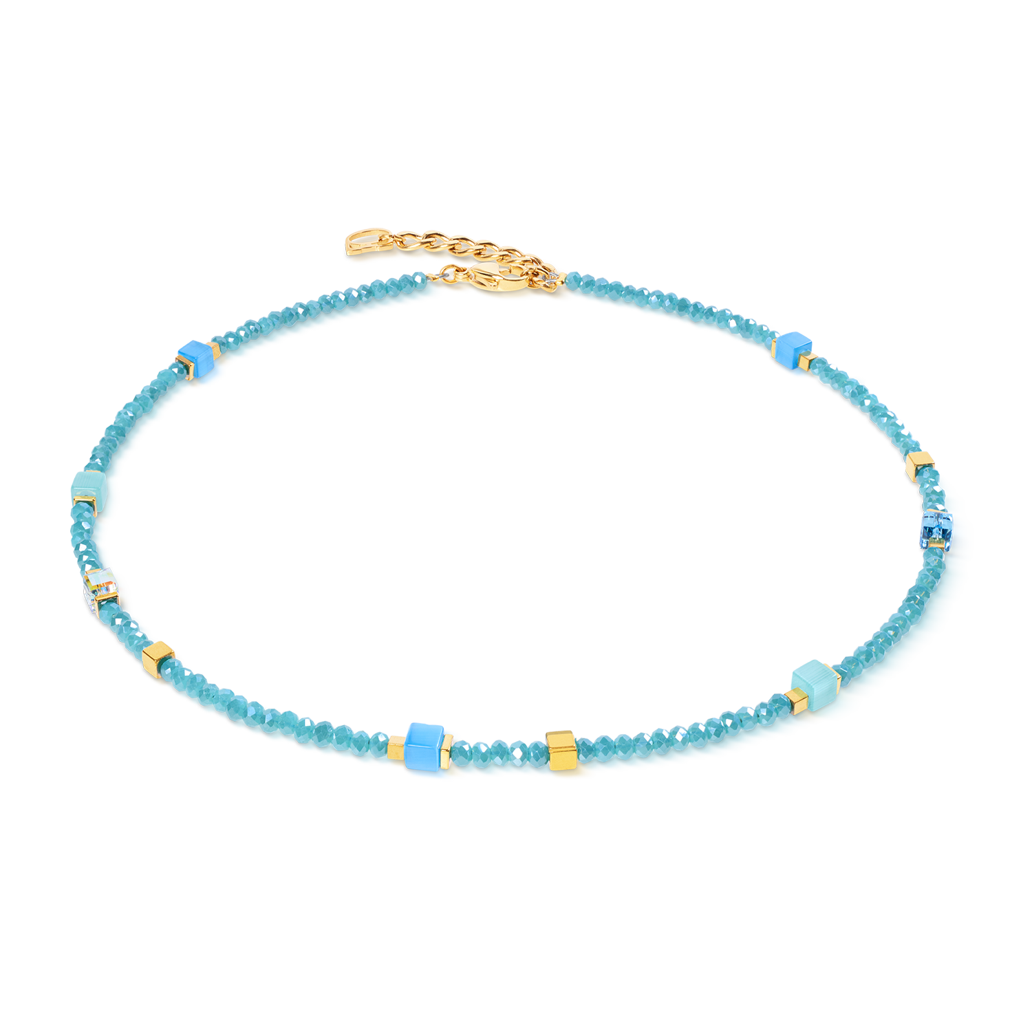 Joyful Colours Flex Bracciale oro-turchese