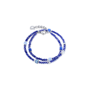 COEUR DE LION Joyful Colours Flex Bracciale argento-blu – Vista frontale