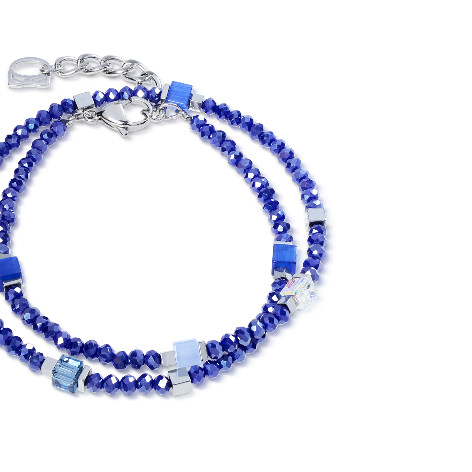 COEUR DE LION Joyful Colours Flex Bracciale argento-blu – Anteprima