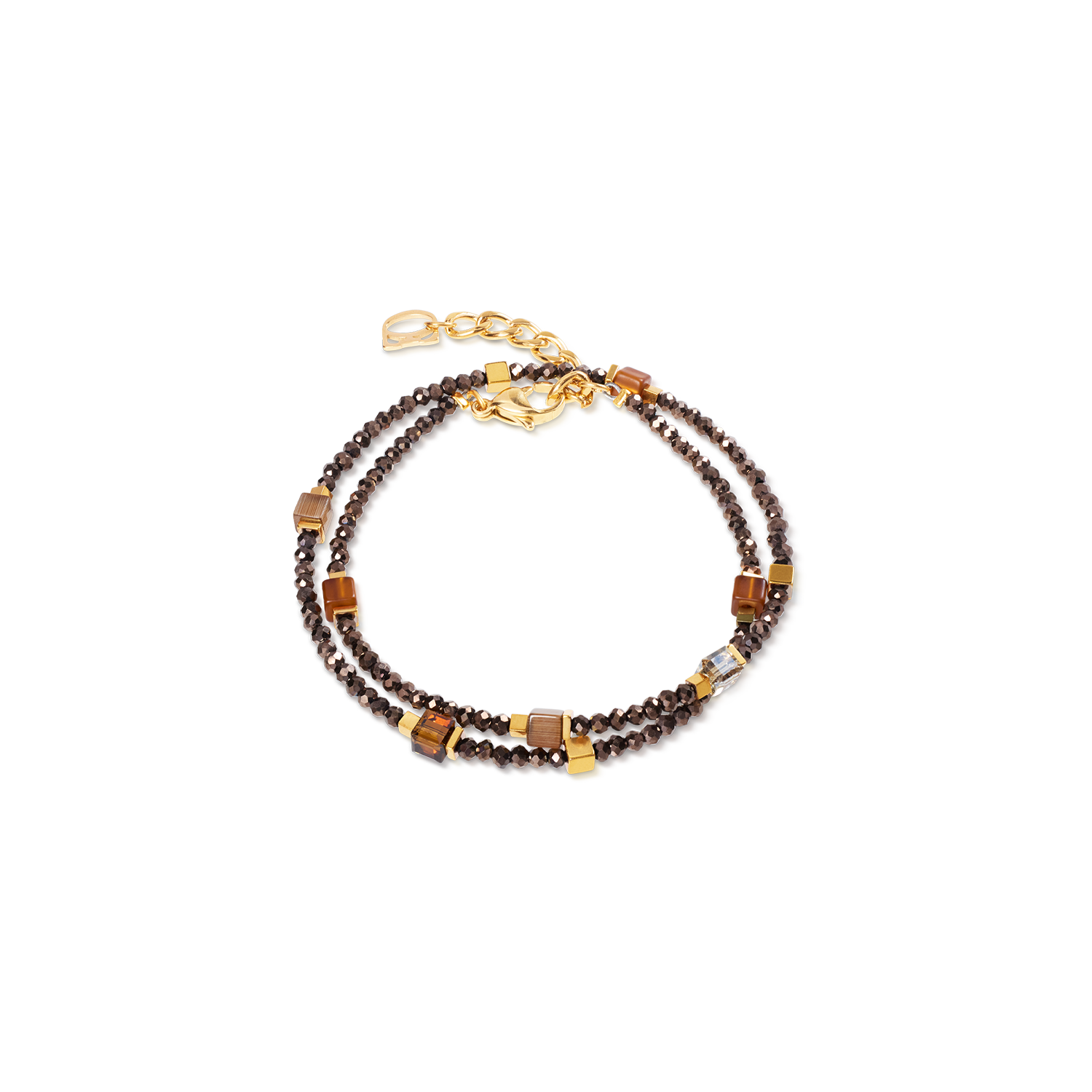 Joyful Colours Flex Bracciale oro-marrone