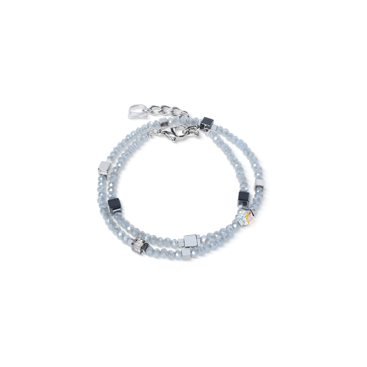 Joyful Colours Flex bracciale argento-grigio