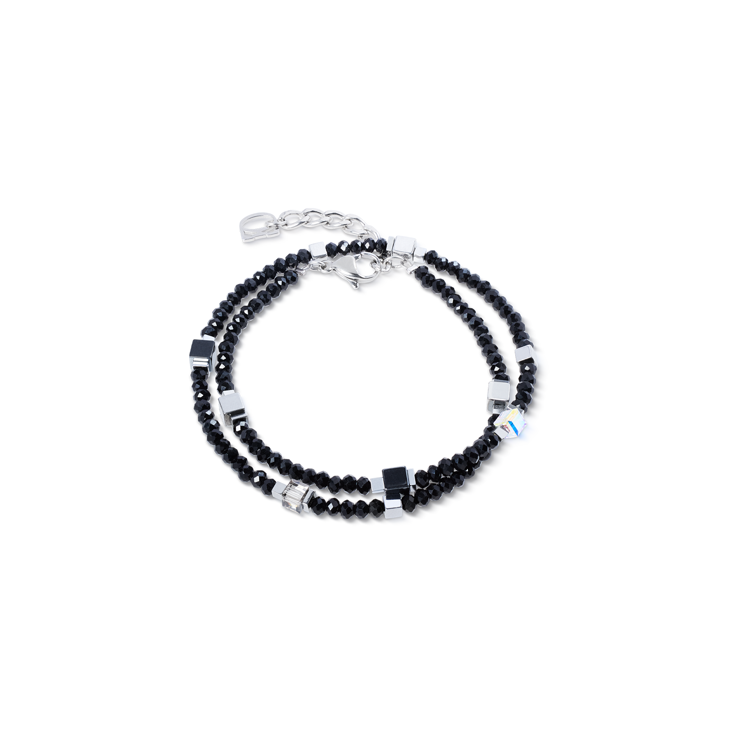 Joyful Colours Flex bracciale argento-nero