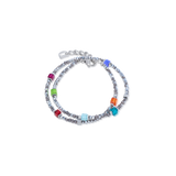 Joyful Colours Flex bracciale argento-multicolore