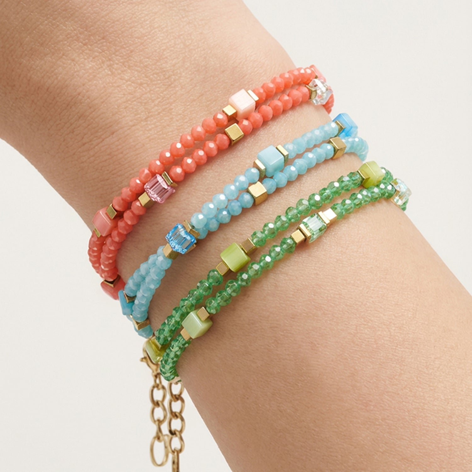 Joyful Colours Flex bracciale argento-multicolore