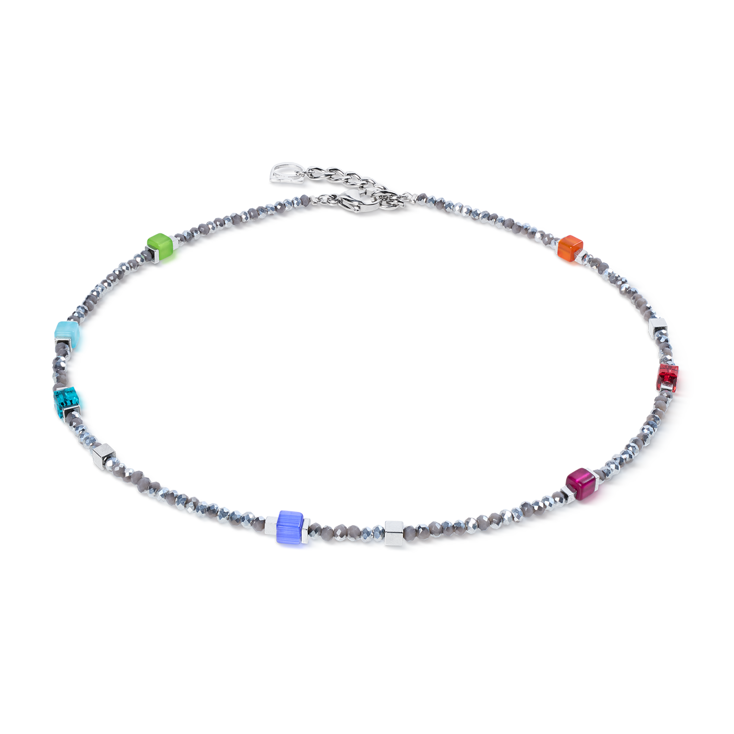 Joyful Colours Flex bracciale argento-multicolore