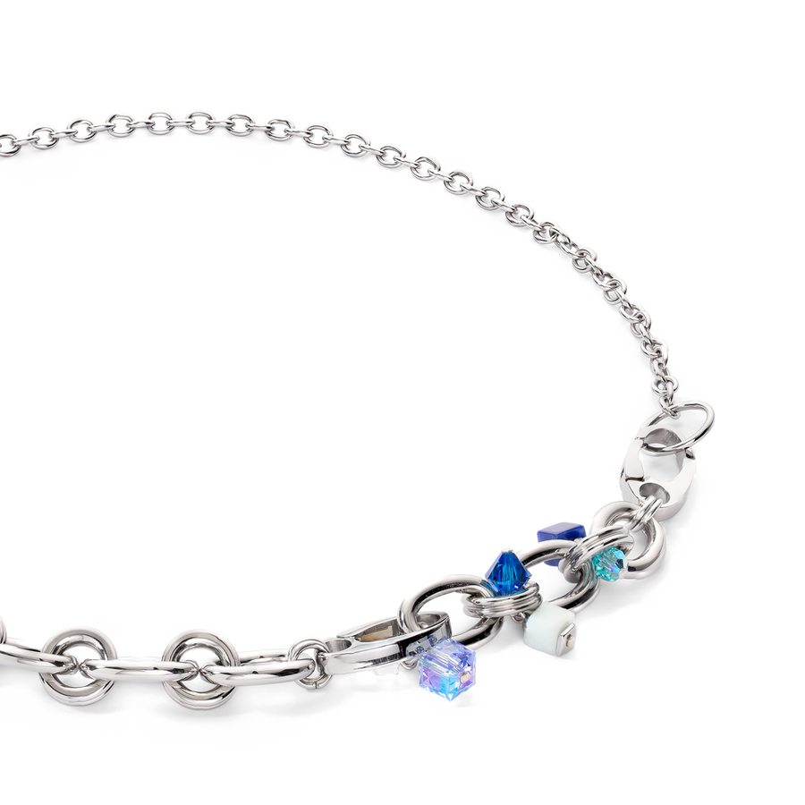 Collana Neptune's Treasure argento-blu