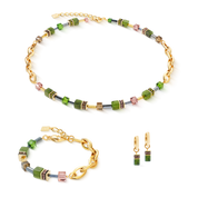 Collana GeoCUBE® Chunky Chain oro-verde