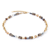 Collana GeoCUBE® Chunky Chain oro-marrone