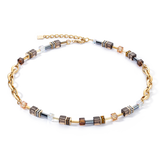 Collana GeoCUBE® Chunky Chain oro-marrone