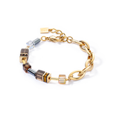 Bracciale GeoCUBE® Chunky Chain oro-marrone
