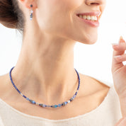 Collana Mini Cubes blu