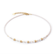 Collana Mini Cubes oro-bianco