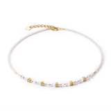 Collana Mini Cubes oro-bianco